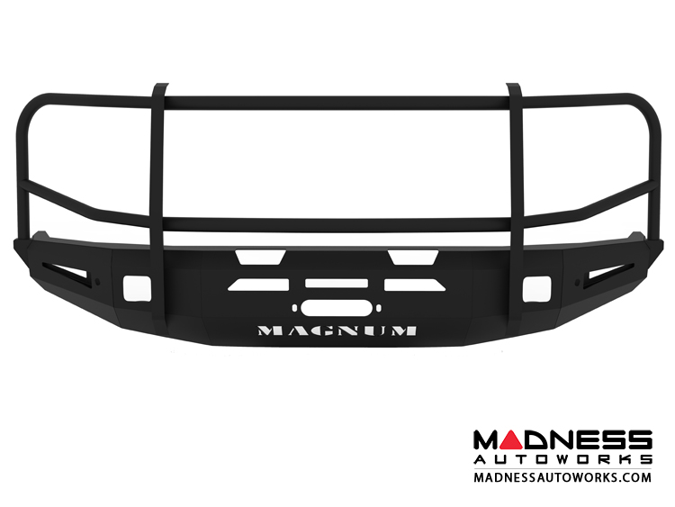 Toyota Tundra Magnum Grille Guard Series - Winch Bumper w/ Parking Sensors - Square - Front